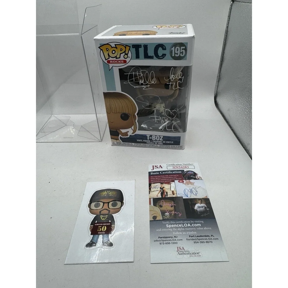 Funko Pop! Rocks T-Boz #195 TLC Vinyl Figure Signed By T-Boz Fast Shipping Rare!